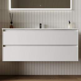 Тумба подвесная с раковиной-столешницей Sancos Cento 120 см CN120-1W (раковина Element CN7006) фото 