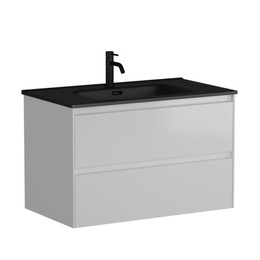 Тумба подвесная с раковиной-столешницей Sancos Cento 80 см CN80W (раковина Element CN7005MB) фото 