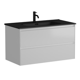 Тумба подвесная с раковиной-столешницей Sancos Cento 90 см CN90W (раковина Element CN7002MB) фото 