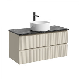 Тумба подвесная с раковиной Sancos Snob T 100 см SNT100CE, Beige Soft (раковина Element CN6032, столешница TT100A1X) фото 