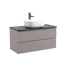 Тумба подвесная с раковиной Sancos Snob T 100 см SNT100SM, Doha Soft (раковина Element  CN6018, столешница TT100A1X) фото 