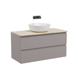 Тумба подвесная с раковиной Sancos Snob T 100 см SNT100SM, Doha Soft (раковина Element  CN6013, столешница TT100A2) фото 