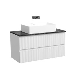 Тумба подвесная с раковиной Sancos Snob T 100 см SNT100W, Bianco (раковина Element CN5025, столешница TT100A1) фото 