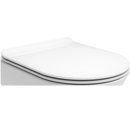 Сиденье с крышкой для унитаза Kerama Marazzi PLAZA Modern/BG Rimless Slim soft close+clip up PLMR.seat.02/WHT, цвет белый фото 