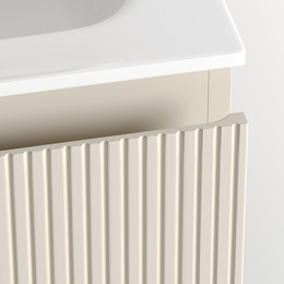 Тумба подвесная с раковиной-столешницей Sancos Snob T 100 см SNT100RCE R, Beige Soft (раковина Grace CN7015) фото 