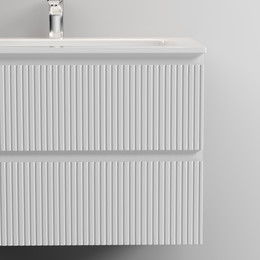 Тумба подвесная с раковиной-столешницей Sancos Snob T 100 см SNT100RW R, Bianco (раковина Grace CN7015) фото 