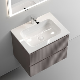 Тумба подвесная с раковиной Sancos Snob T 60 см SNT60SM, Doha Soft фото 