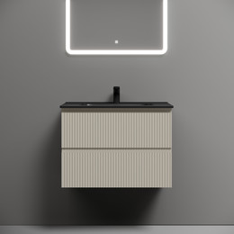 Тумба подвесная с раковиной-столешницей Sancos Snob T 70 см SNT70CE, Beige Soft (раковина Element CN7007MB) фото 