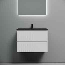 Тумба подвесная с раковиной-столешницей Sancos Snob T 70 см SNT70W, Bianco (раковина Element CN7007MB) фото 