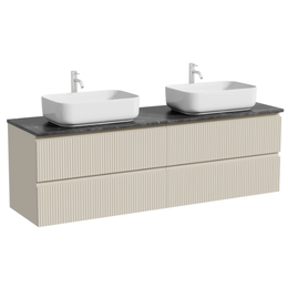 Тумба подвесная с раковиной Sancos Snob T 160 см SNT80CE, Beige Soft (раковины Element CN5043, столешница TT160A1X) фото 