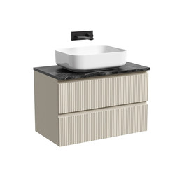 Тумба подвесная с раковиной Sancos Snob T 80 см SNT80CE, Beige Soft (раковина Element CN6011, столешница TT80A2) фото 