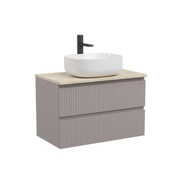 Тумба подвесная с раковиной Sancos Snob T 80 см SNT80SM, Doha Soft (раковина Element CN6018, столешница TT80A2X) фото 