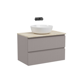 Тумба подвесная с раковиной Sancos Snob T 80 см SNT80SM, Doha Soft (раковина Element CN6013, столешница TT80A2) фото 