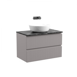 Тумба подвесная с раковиной Sancos Snob T 80 см SNT80SM, Doha Soft (раковина Element CN6013, столешница TT80A1) фото 