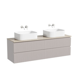 Тумба подвесная с раковиной Sancos Snob T 160 см SNT80SM, Doha Soft (раковины Element CN6052, столешница TT160A2) фото 