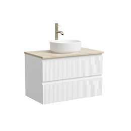 Тумба подвесная с раковиной Sancos Snob T 80 см SNT80W, Bianco (раковина Element CN6005, столешница TT80A2X) фото 