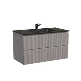 Тумба подвесная с раковиной-столешницей Sancos Snob T 90 см SNT90SM, Doha Soft (раковина Element CN7002MB) фото 