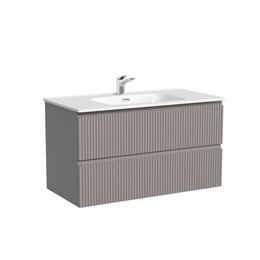 Тумба подвесная с раковиной-столешницей Sancos Snob T 90 см SNT90SM, Doha Soft (раковина Element CN7002) фото 