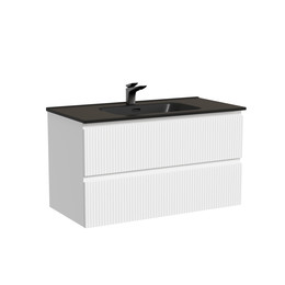 Тумба подвесная с раковиной-столешницей Sancos Snob T 90 см SNT90W, Bianco (раковина Element CN7002MB) фото 