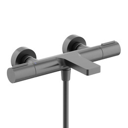 Смеситель для ванны с термостатом Sancos Etna SC9006GG, вороненая сталь фото 