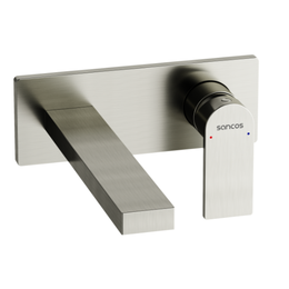 Смеситель для раковины настенный Sancos Studio SC9017BN, брашированный никель (со скрытой частью) фото 