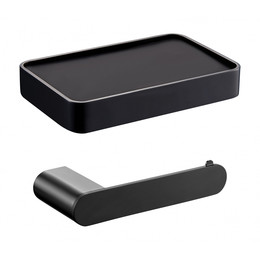 Держатель для туалетной бумаги Wonzon & Woghand Carbon WW-7726, цвет чёрный матовый фото 