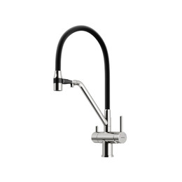 Смеситель для кухни Sancos Dora SC4003BN, никель/чёрный фото 