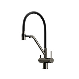 Смеситель для кухни Sancos Dora SC4003GG, вороненая сталь/чёрный фото 