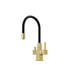 Смеситель для кухни Sancos Arno SC4005BG, брашированное золото/чёрный фото 