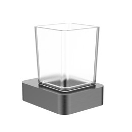 Стакан для зубных щеток Wonzon & Woghand Lotte WW-8321-BGM, цвет тёмный графит брашированный фото 