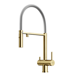 Смеситель для кухни Sancos Imola SC4010BG, брашированное золото/белый фото 