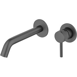 Смеситель для раковины настенный Allen Brau Priority 5.31030-MG (со скрытой частью) графит фото 