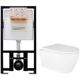 Инсталляция Loranto Prestige 4551 с подвесным унитазом Uno AZ-2380 фото 