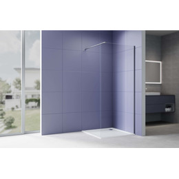 Душевая перегородка Aquatek Walk in 120 см AQ.WI.120.1GM (стекло 8 мм) с кронштейном в комплекте, оружейная сталь/прозрачное фото 