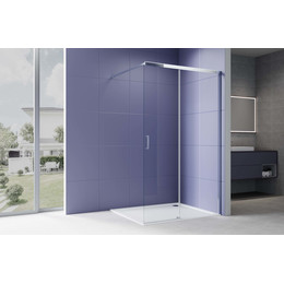 Душевая перегородка Aquatek Walk in 120 см AQ.WISL.120.1CH (стекло 8 мм) с кронштейном в комплекте, серебро/прозрачное фото 