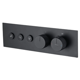 Смеситель для душа с термостатом Allen Brau Liberty 5.33003-31 (со скрытой частью) чёрный матовый фото 