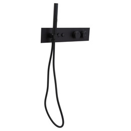 Смеситель для душа с термостатом Allen Brau Liberty 5.33010-31 (со скрытой частью) чёрный матовый фото 