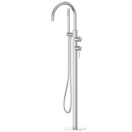 Смеситель для ванны Abber Wasser Kreis 316 AF8115BST (со скрытой частью) сталь брашированная фото 