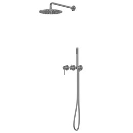 Душевая система для душа Abber Wasser Kreis 316 AF8118BGG, оружейная сталь брашированная фото 