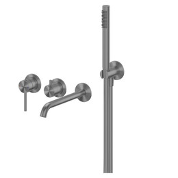 Смеситель для ванны Abber Wasser Kreis 316 AF8130BGG (со скрытой частью) оружейная сталь брашированная фото 