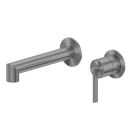 Смеситель для раковины настенный Abber Perfekte 316 AF8A12BGG (со скрытой частью) оружейная сталь брашированная фото 