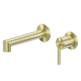 Смеситель для раковины настенный Abber Perfekte 316 AF8A12BG (со скрытой частью) золото брашированное фото 