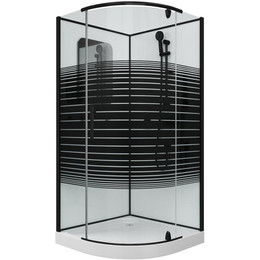 Душевое кабина Grossman 100x100 см GR270, чёрный/узор фото 
