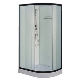 Душевая кабина Loranto 120x80 см CS-876EBTM/W-120 L, чёрный/прозрачное фото 