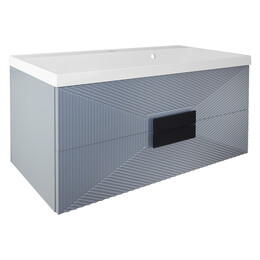 Тумба подвесная с раковиной Azario Zena 100/2 100 см CS00097710, серый фото 