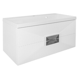 Тумба подвесная с раковиной Azario Zena 100/2 100 см CS00096981, белый глянцевый фото 