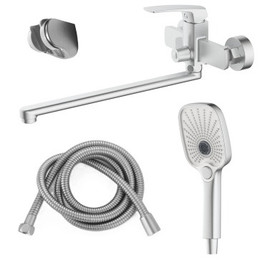 Смеситель для ванны Azario Conda AZ-K1711BN, сатин фото 