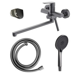 Смеситель для ванны Azario Alanti AZ-K1732GR, графит фото 