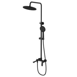 Душевая стойка Azario Alanti AZ-K2332B, чёрный матовый фото 