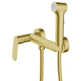 Набор для гигиенического душа Azario Alanti AZ-K2532MG, золото матовое фото 